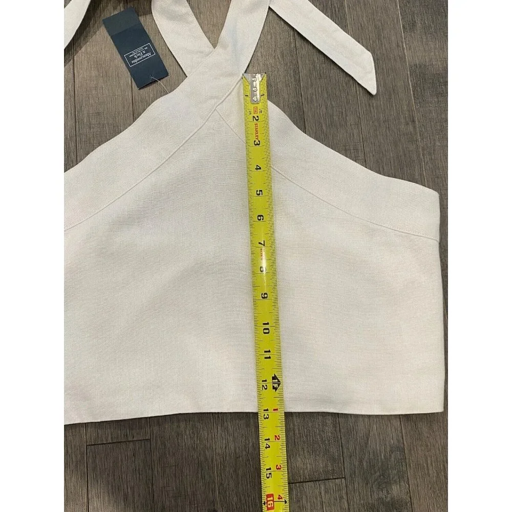 🚫SOLD🚫NWT Abercrombie & Fitch Linen-Blend Halter Top - Picture 5 of 6
